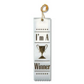 2"x8" Stock Recognition Ribbons (I'M A WINNER) Carded